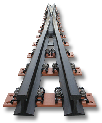 Cruzamiento o corazón de un desvío ferroviario
